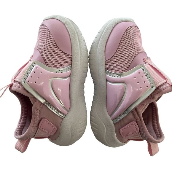 BABY‎ Girl Sparkly Athletic Shoes Sneakers Buckle Pink Size 3 - Picture 1 of 7